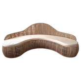 Natural Rattan Seating Set (Sofa & Coffee Table)